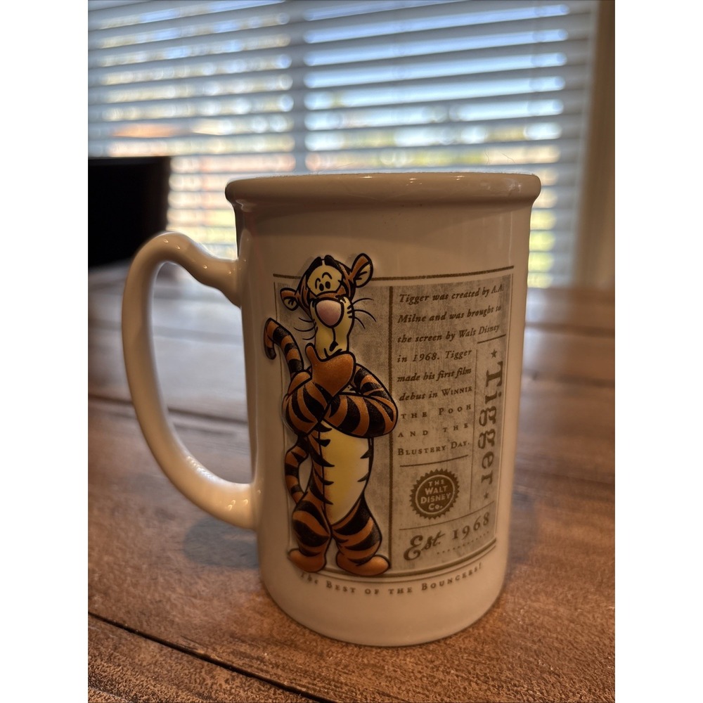 Disney Store Tigger Mug Est 1968 Walt Disney World Winnie the Pooh Coffee Cup
